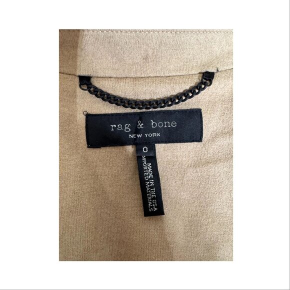 rag & bone Slade Dark Camel Wool Blazer, Women's Size 0 - Picture 6 of 6